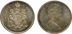 Canada Commonwealth Elizabeth II 50 Cents 1965 Ottawa mint 2nd portrait Silver BU 11.7g KM# 63