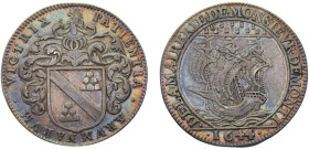 France Kingdom Louis XIV Jeton 1644 Nantes, Yves de Monti, sieur de la Chalonnière Silver XF 5.6g
