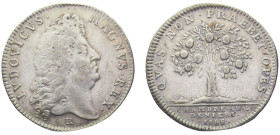 France Kingdom Louis XIV Jeton 1688 Chambre aux deniers Silver XF 7.5g Feu# 2395