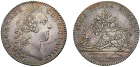 France Kingdom Louis XV Jeton 1764 Extraordinaire des Guerres Silver AU 7.2g