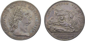 France Kingdom Louis XV Jeton 1770 Extraordinaire des Guerres Silver AU 10g Feu# 881