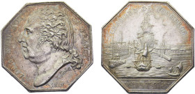 France Kingdom Louis XVIII Jeton 1819 Havre de Grace Silver UNC 15.3g