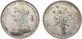 France Kingdom Louis XVIII Jeton 1819 LANGUEDOC, JEUX FLORAUX DE TOULOUSE Silver UNC 17.7g Feu# 11033