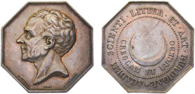 France Second Empire Napoleon III Jeton 1864 L'Académie des Sciences, Belles-Lettres et Arts de Bordeaux Silver AU 18.8g