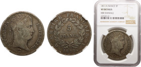 France First Empire Napoleon I 5 Francs 1811 A Paris mint Silver NGC VF KM# 694.1