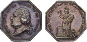 France Kingdom Louis XVIII Jeton ND Académies et Sociétés Savantes Société D'émulation du Jura Silver AU 11.8g