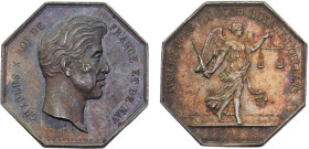 France Kingdom Charles X Jeton ND "AVOUES PRES LA COUR ROYALE D'ORLEANS" Silver UNC 12g