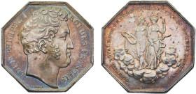 France Kingdom Louis Philippe I Jeton ND Orléans, SocIété royale des scIences, belles-lettres et arts D'Orléans Silver UNC 13.1g