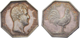 France Kingdom Louis Philippe I Jeton ND "VIGILAT VT QVIESCANT" Silver AU 11.3g
