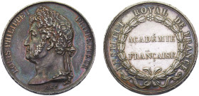 France Kingdom Louis Philippe I Jeton ND Académie Française Silver AU 14g
