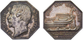 France Second Empire Napoleon III Jeton ND Chambre de commerce de Bordeaux Silver AU 20g Feu# 435