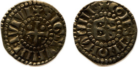 France Kingdom County of Maine Herbert I AR Denier ND (1015-1246) Silver XF 1.2g PA# 1546