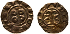 France Kingdom County of Melgueil Raymond AR Denier ND (1101-1200) Narbonne mint Silver XF 0.9g Dy F# 1578