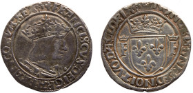 France Kingdom Francis I AR Teston ND (1515-1540) Lyon mint 12e Type Silver XF 4.6g Dy# 808