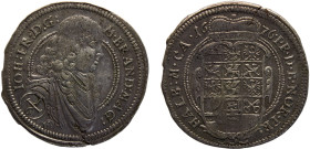 Germany Holy Roman Empire Margraviate of Brandenburg-Ansbach Johann Friedrich ⅙ Thaler 1676 Silver XF 6g KM# 82