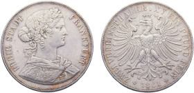 Germany States Free imperial city of Frankfurt 2 Vereinsthaler 1861 Silver AU 37.1g KM# 365