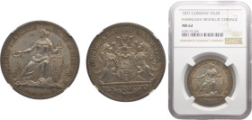 Germany Second Empire Medal 1872 (Mintage 6310) 4th shooting festival in Hannover in 1872 Silver NGC MS62 X# 1