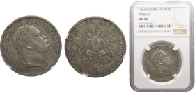 Germany States Kingdom of Prussia Wilhelm I 1 Vereinsthaler 1866 A Berlin mint "Siegestaler", Victory over Austria Silver NGC AU50 KM# 497