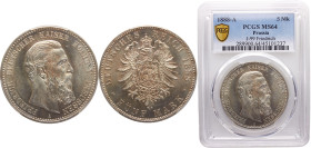 Germany Second Empire Kingdom of Prussia Friedrich III 5 Mark 1888 A Berlin mint Silver PCGS MS64 KM# 512
