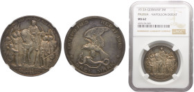 Germany Second Empire Kingdom of Prussia Wilhelm II 3 Mark 1913 A Berlin mint 100th Anniversary of the Victory over Napoleon at Leipzig Silver NGC MS6...