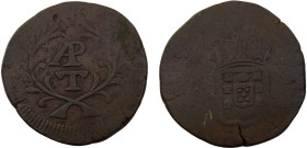 India Portuguese colony Casa da Moeda de Goa Miguel I 1 Tanga ND (1831-1834) Goa mint Copper VF 34.3g KM# 251