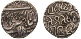 India Princely states Jammu and Kashmir Pratap Singh 1 Rupee VS1949 (1892) Kashmir mint Silver VF 6.7g Y# 24