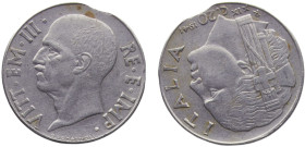 Italy Kingdom Vittorio Emanuele III 20 Centesimi 1941//XIX R Rome mint Mint Error Curved Clips Acmonital AU 4g KM# 75b