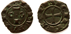 Italy States Kingdom of Sicily Conrad I BL Denaro ND (1250-1254) Billon XF 0.7g