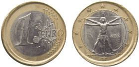 Italy Republic 1 Euro 2002 R Rome mint Mint Error Struck 15% Off Cente Bimetallic UNC 7.5g KM# 216