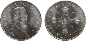 Monaco Principalty Rainier III 50 Francs 1974 (Mintage 50000) 25th Anniversary of the Reign of Prince Rainier III Silver BU 30.2g KM#152.1
