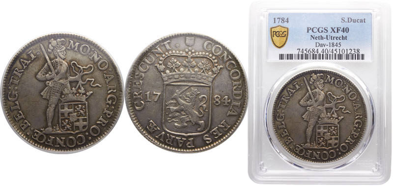 Netherlands Dutch Republic Province of Utrecht 1 Silver Ducat 1784 Utrecht mint ...