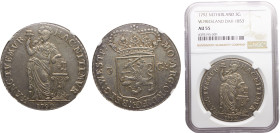 Netherlands Dutch Republic Province of West Friesland 3 Gulden 1792 Silver NGC AU55 KM#141.2