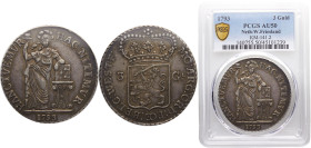 Netherlands Dutch Republic Province of West Friesland 3 Gulden 1793 Silver PCGS AU50 KM#141.2
