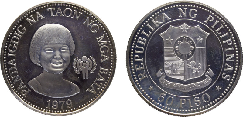 Philippines Republic 50 Piso 1979 FM The Franklin mint(Mintage 27000) Internatio...