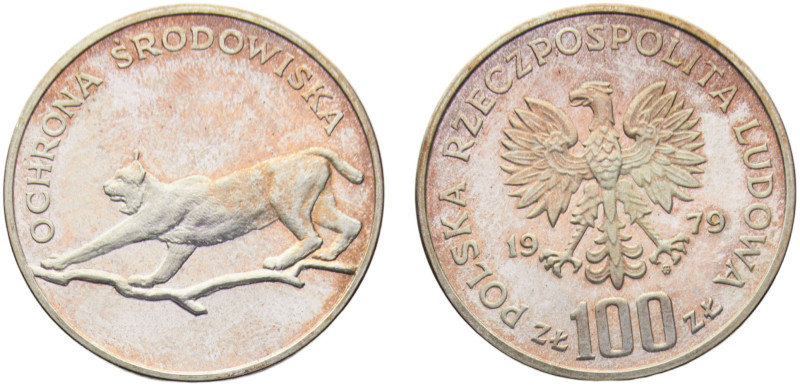 Poland People's Republic 100 Złotych 1979 (Mintage 20000) Conservation, Environm...