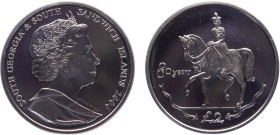 South Georgia and the South Sandwich Islands British colony Elizabeth II 2 Pounds 2006 PM Pobjoy Mint 80th Anniversary of the Birth of Queen Elizabeth...