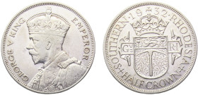 Southern Rhodesia British colony George V ½ Crown 1932 Royal mint Silver AU 14.1g KM# 5