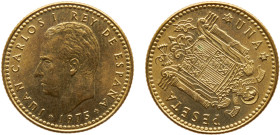 Spain Kingdom Juan Carlos I 1 Peseta 1975 *19-80 Madrid mint Mint Error Rotated about 45 Degrees Aluminium-bronze UNC 3.6g KM# 806