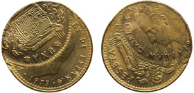 Spain Kingdom Juan Carlos I 1 Peseta 1975 *19-80 Madrid mint Mint Error Double Struck Aluminium-bronze UNC 3.5g KM# 806