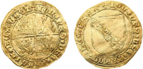 Spain Kingdom of Castile and Leon Juan II AG Dobla ND (1430-1454) S Seville mint Gold AU 4.6g AB# 617