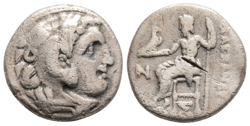 KINGS OF MACEDON. Alexander III 'the Great' (336-323 BC). Drachm. Kolophon.
Obv:...