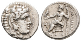 Kingdom of Macedon in the name of Alexander III the Great, 336-323 BC, posthumous issue, AR drachm, Miletos Mint, ca. 323-319 BC. Head of Herakles wea...