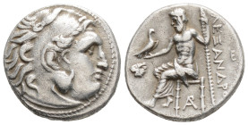 Kings of Thrace, Lysimachos AR Drachm. In the name and types of Alexander III of Macedon. Magnesia ad Maeandrum, 
circa 305-281 BC. Head of Herakles t...