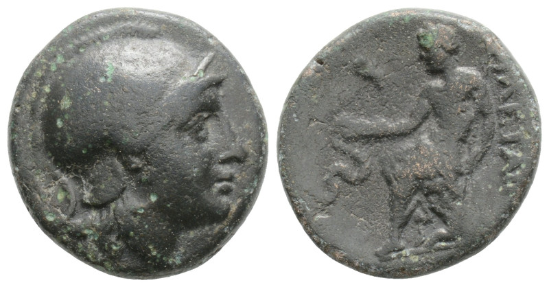 KINGS OF PERGAMON. Philetairos (281-263 BC). Ae.
Obv: Helmeted head of Athena ri...