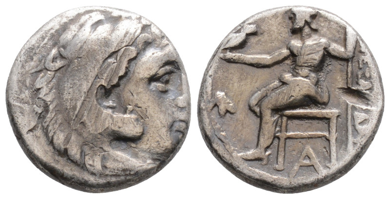 KINGS OF MACEDON. Alexander III 'the Great' (336-323 BC). Drachm. Sardes.
Obv: H...