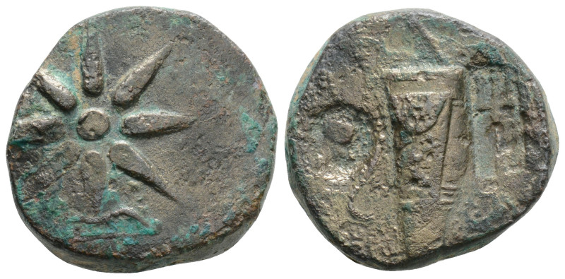 PONTOS. Uncertain (Amisos?). Time of Mithradates VI (Circa 130-100 BC). Ae.
 Bow...