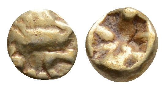 Ionia, Uncertain mint EL Hemihekte. Circa 625-600 BC. Milesian standard. Geometr...