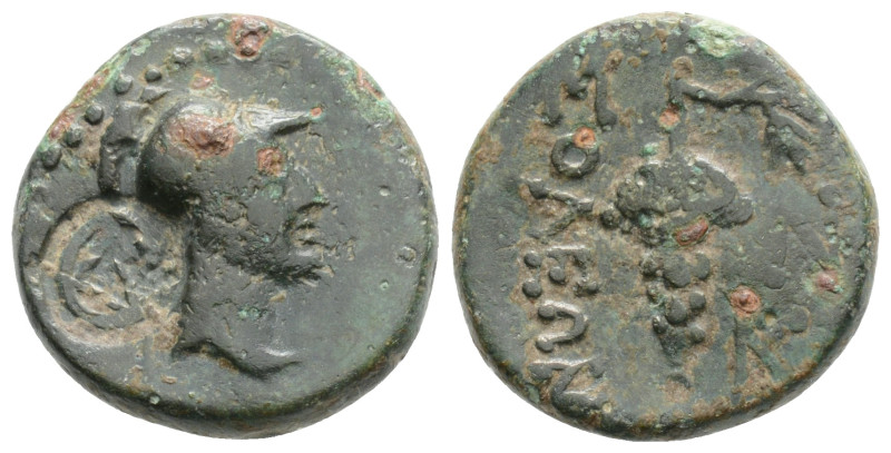 CILICIA. Soloi. Ae (Circa 4th century BC). Obv: Helmeted head of Athena right. G...