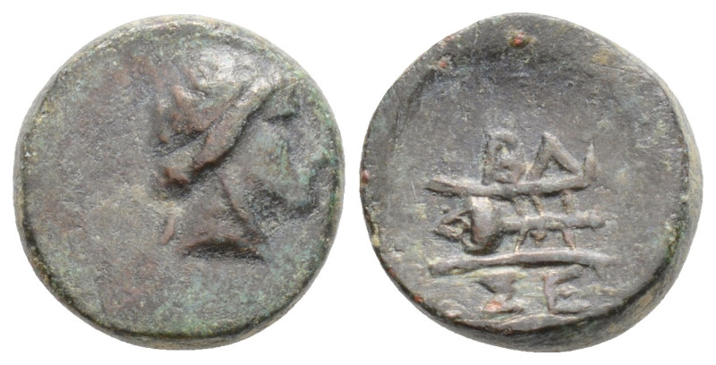 Cappadocia. Caesarea as Eusebeia circa 100-0 BC. Æ
2.1g 7mm