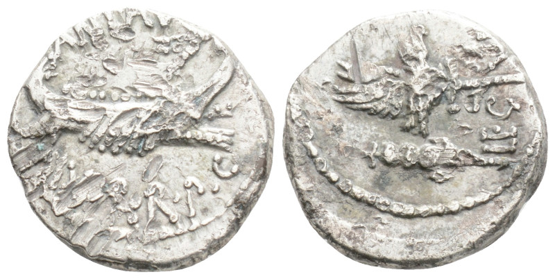 Marc Antony Legionary AR Denarius. Military mint moving with Antony (Patrae?), 3...